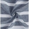 Homeroots 72 x 70 x 1 in. Navy & White Striped Shower Curtain 399768